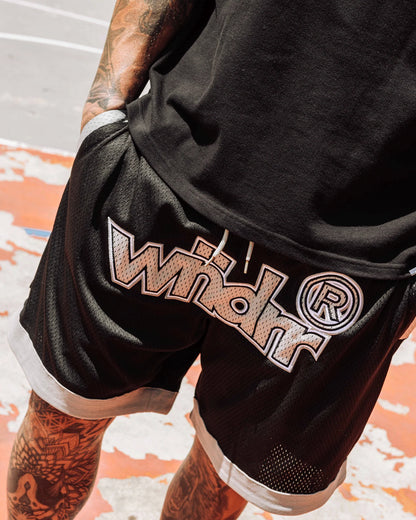 Wndrr Offcut Court Short - Black/Grey