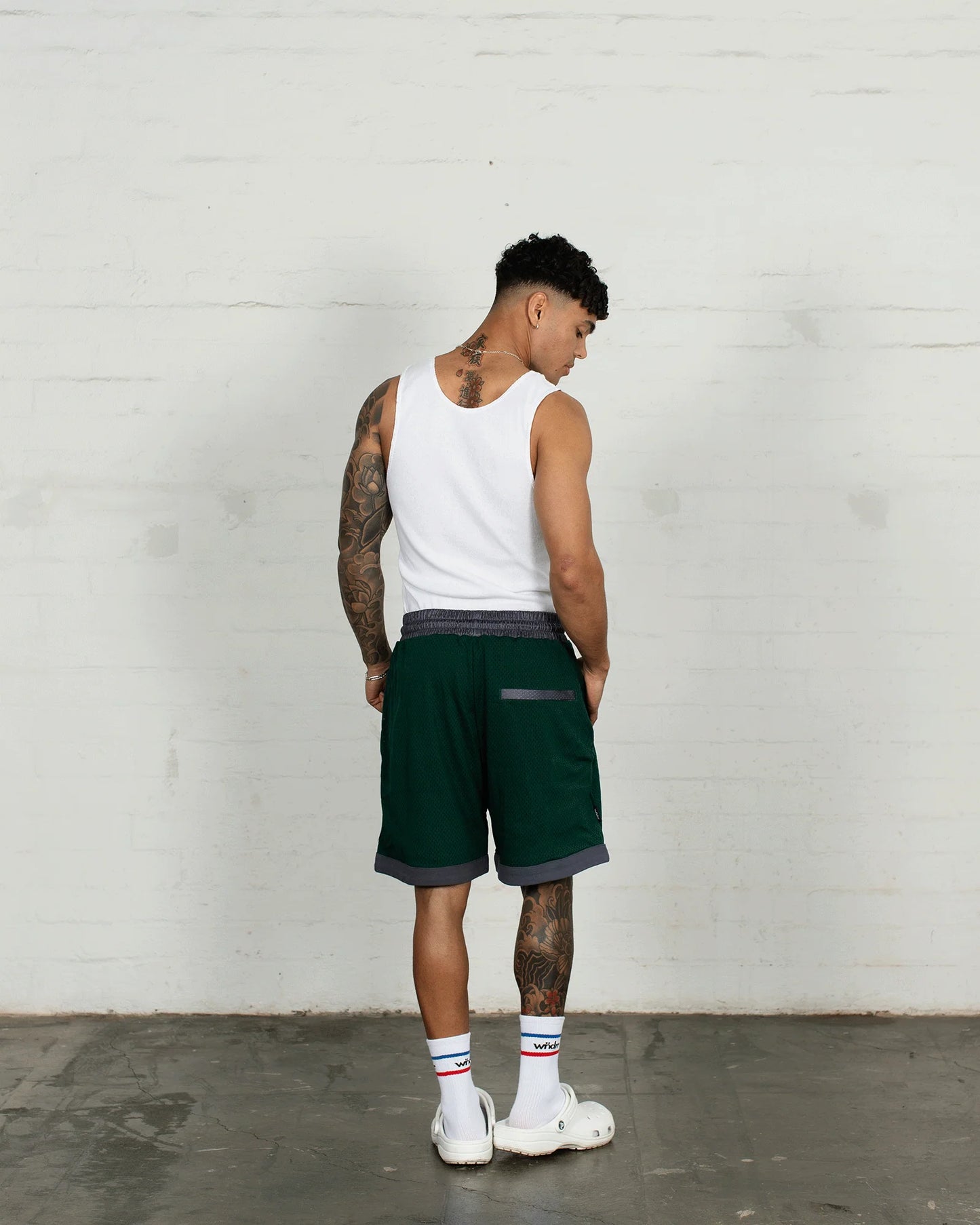 Wndrr Offcut Court Short - Green/Grey