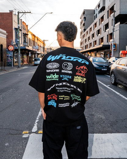 Wndrr Represent Heavyweight Tee - Black