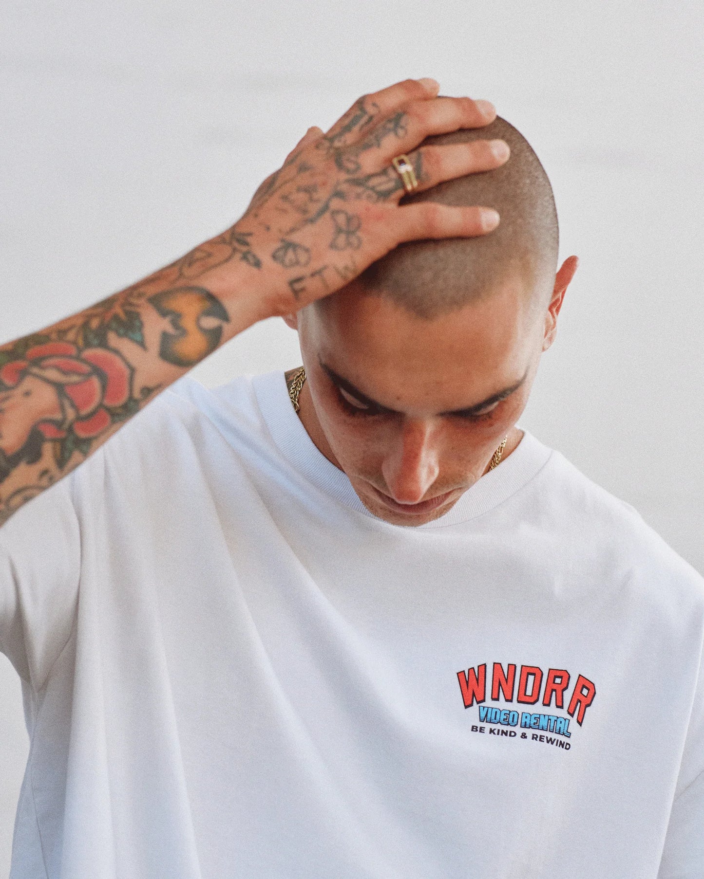 Wndrr Video Rental Box Fit Tee - White
