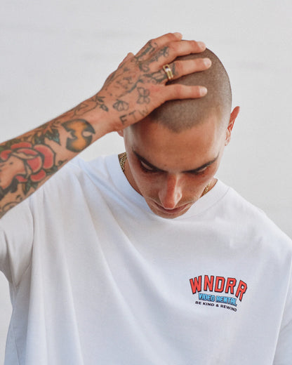 Wndrr Video Rental Box Fit Tee - White