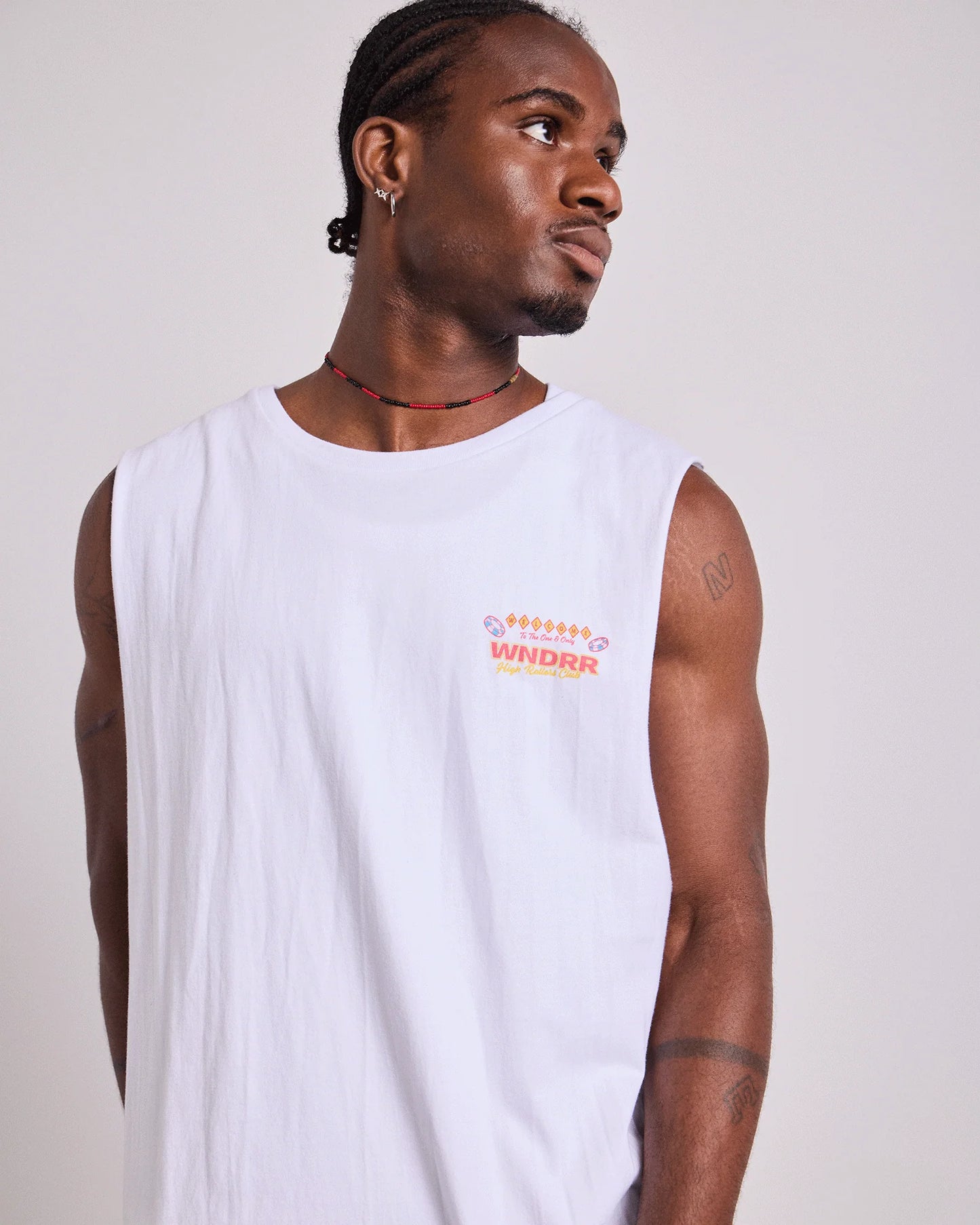 Sin CIty Muscle Top - White