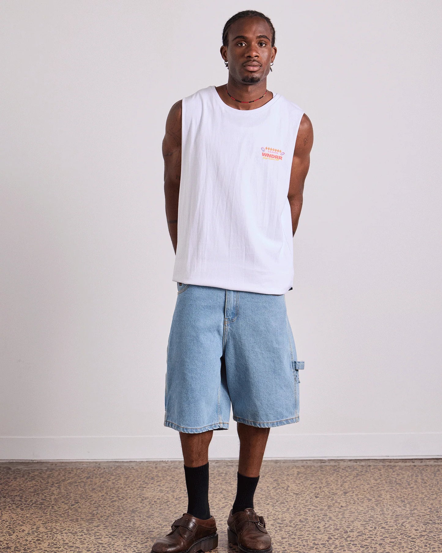 Sin CIty Muscle Top - White