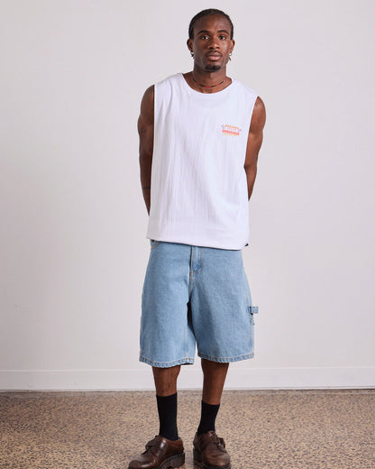 Sin CIty Muscle Top - White