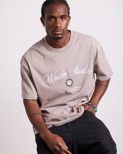 Vita Nova Box Fit Tee - Moon Grey