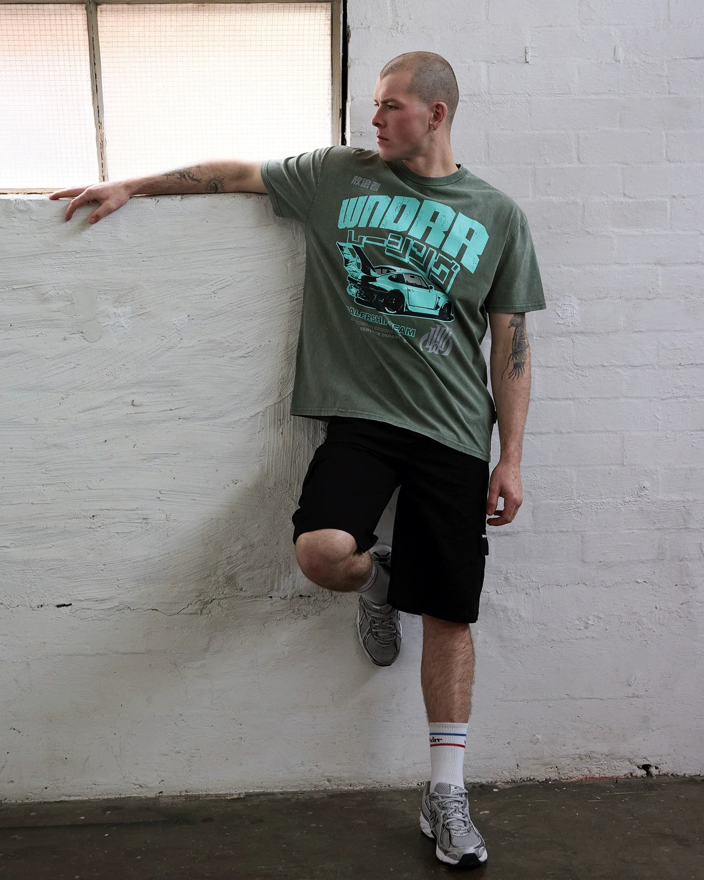 Torque Box Fit Tee - Washed Green