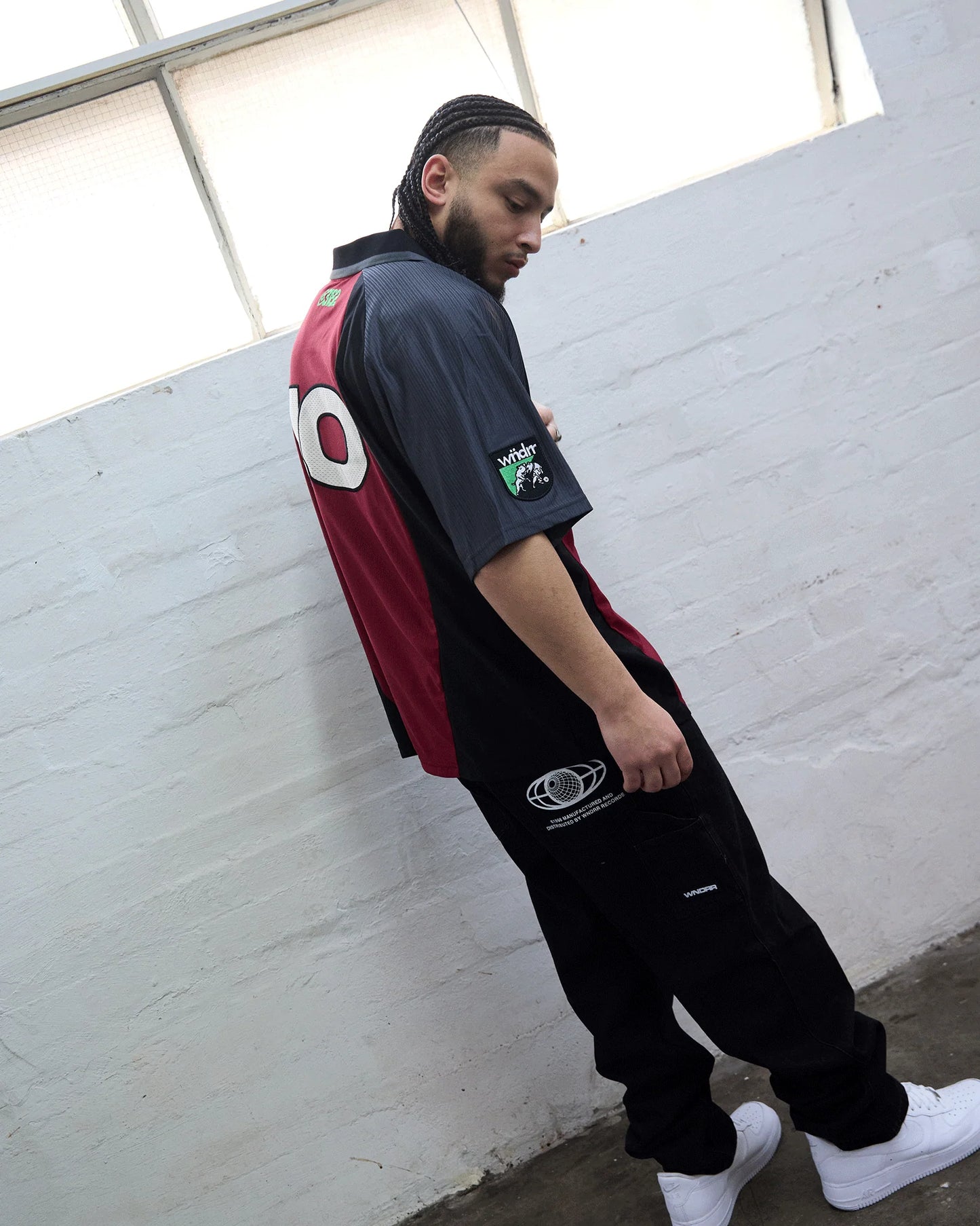 Wndrr Kickoff Football Jersey - Black/Red