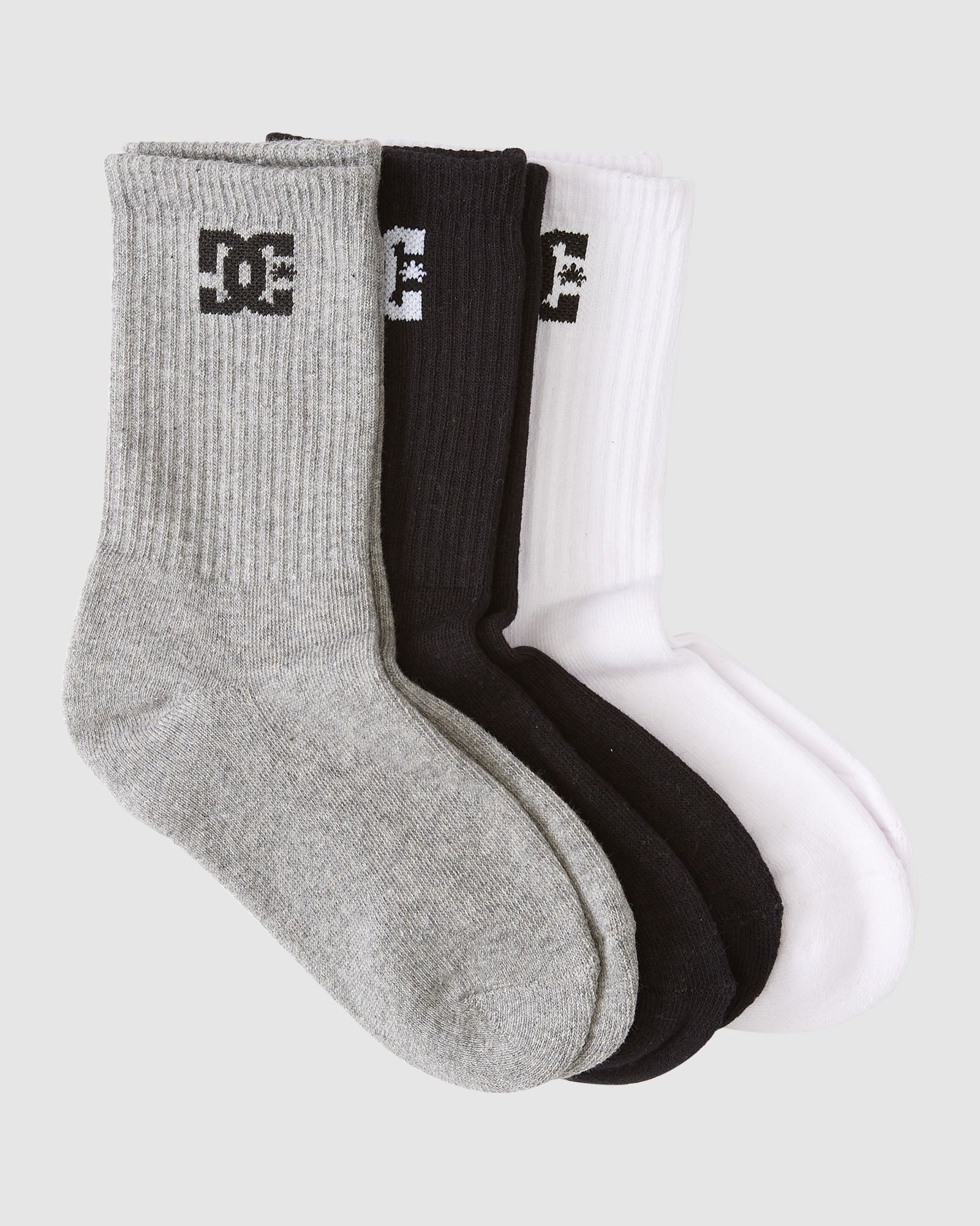 DC Crew 3 Pack Socks - 7-11