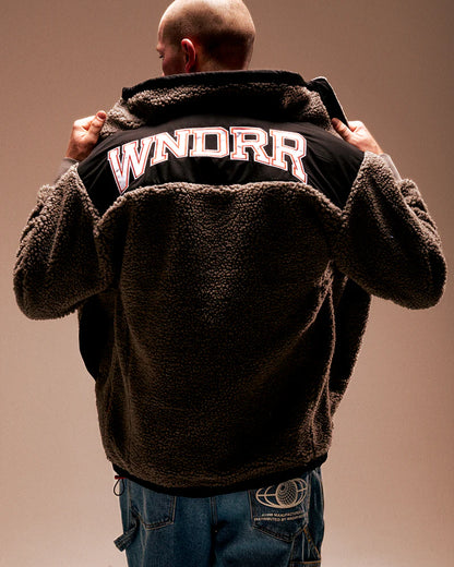 Wndrr Arc Sherpa Jacket - Charcoal/Black
