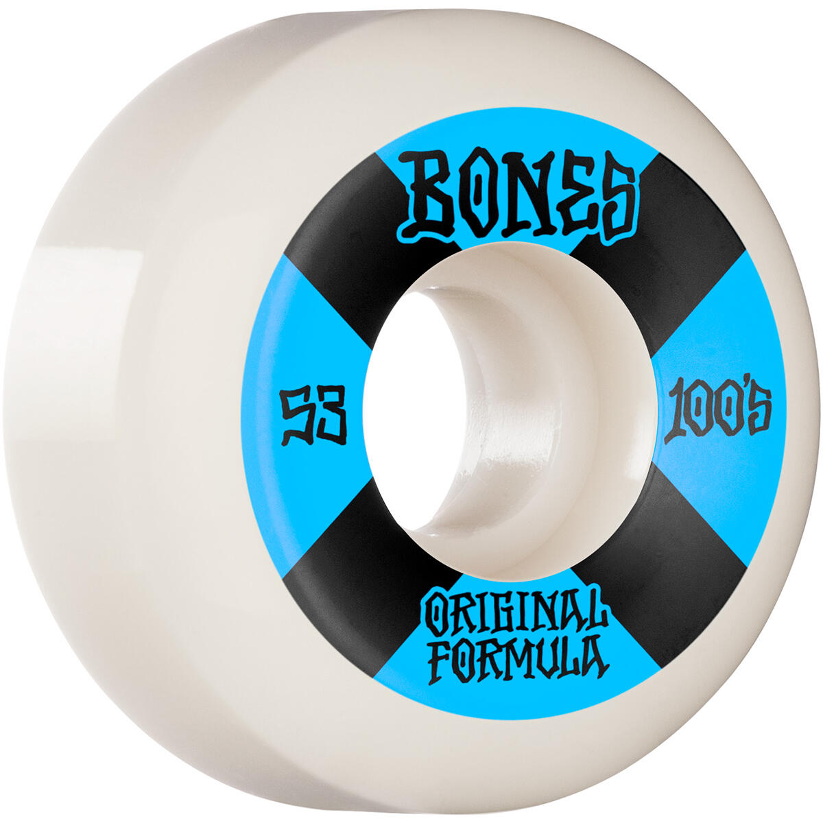 Bones Wheels 100 #4 V5 Sidecut Og Formula 53Mm - White/Blue