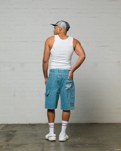 Booster Denim Short - Washed Blue