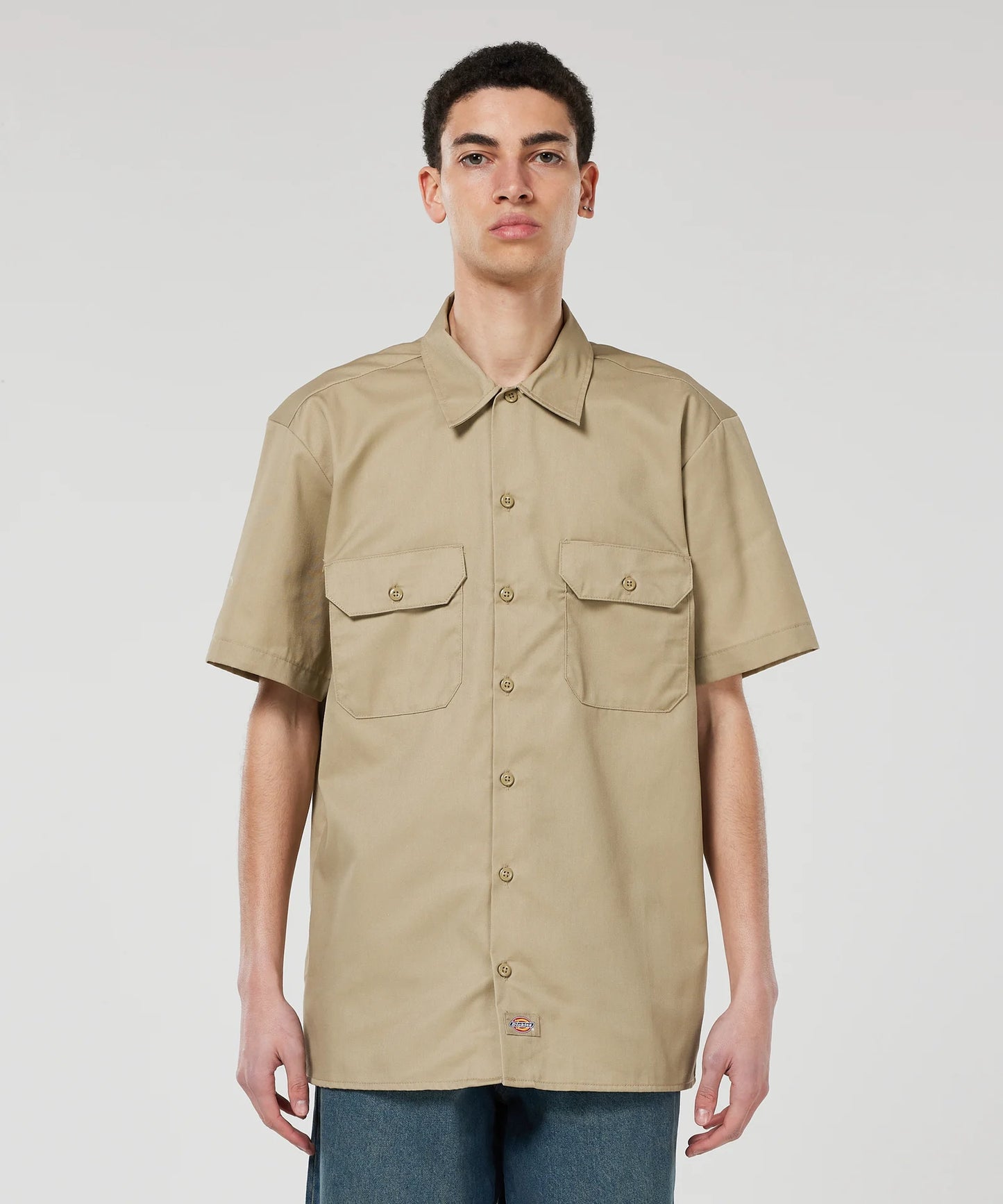 1574 Short Sleeve Work top - Khaki