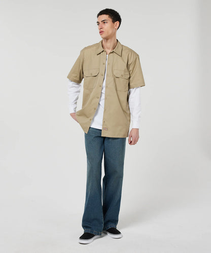 1574 Short Sleeve Work top - Khaki