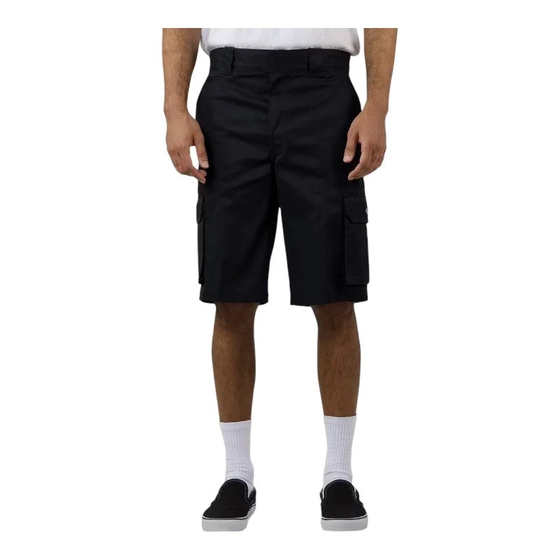 131 12" Slim Straight Fit Cargo Shorts - Black