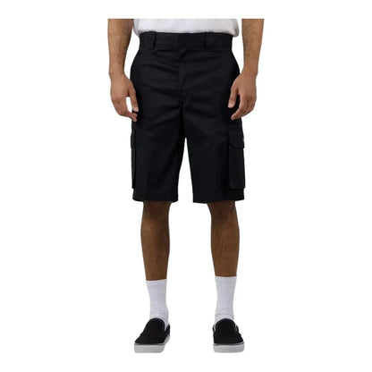 131 12" Slim Straight Fit Cargo Shorts - Black