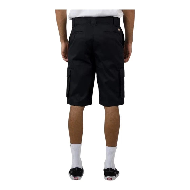 131 12" Slim Straight Fit Cargo Shorts - Black