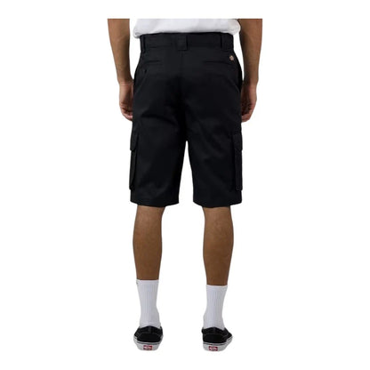 131 12" Slim Straight Fit Cargo Shorts - Black