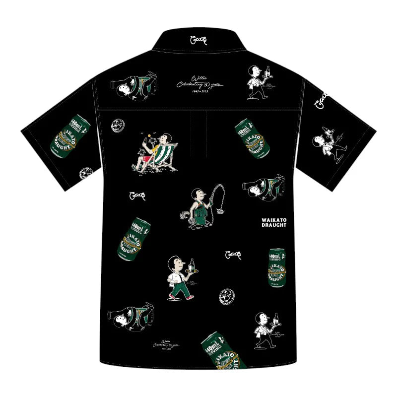 Crate X Willie The Waiter X Waikato Draught S/S Party Shirt