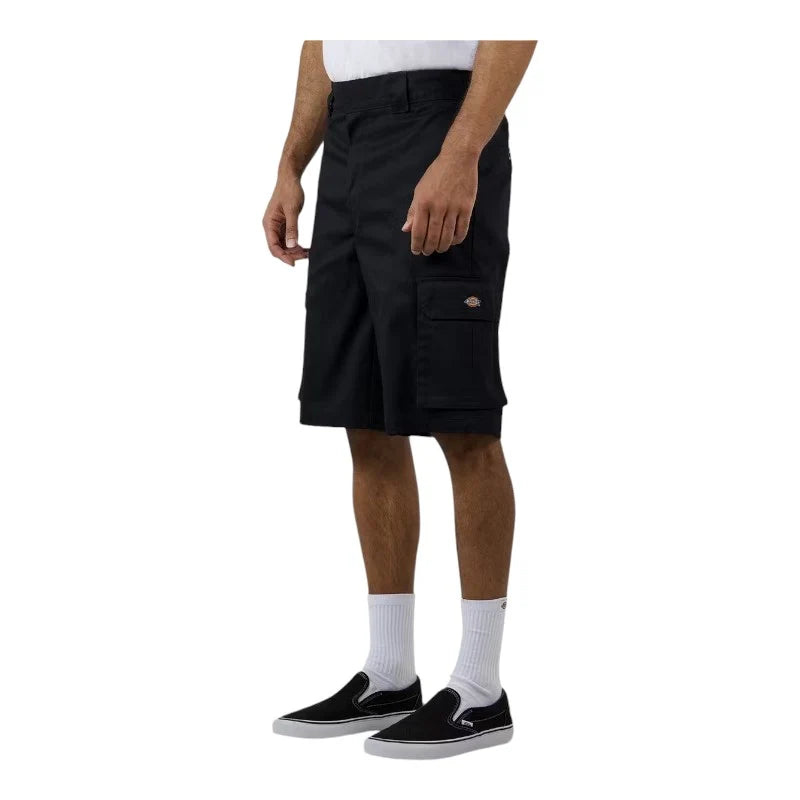 131 12" Slim Straight Fit Cargo Shorts - Black