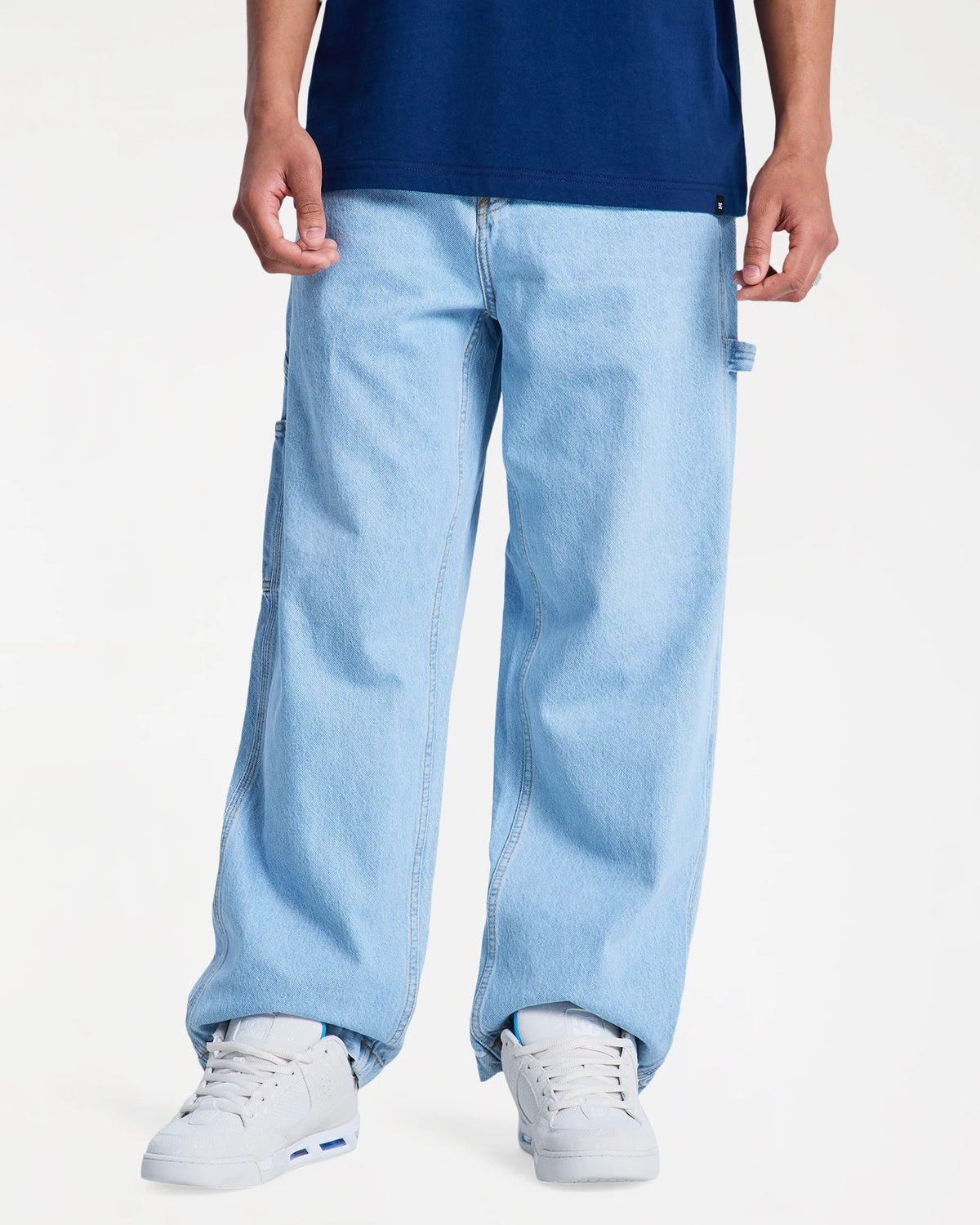 Baggy Denim Carpenter Pants - Indigo Light