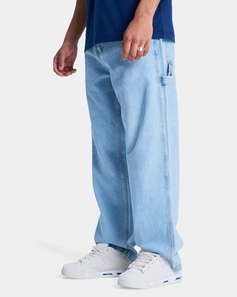 Baggy Denim Carpenter Pants - Indigo Light