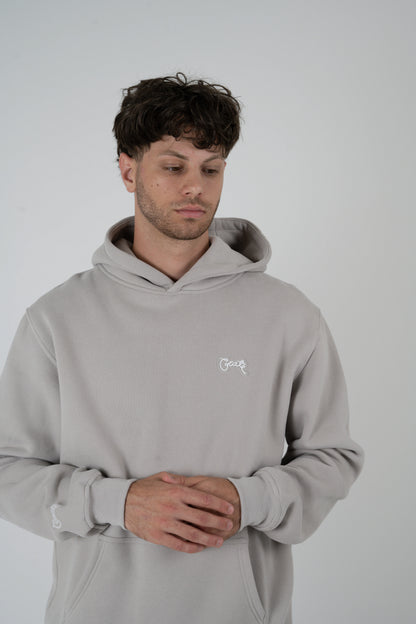 Crate Superfleece Simple Script Hoodie - Fog Grey