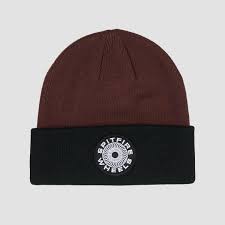 Spitfire Classic 87 Swirl Patch Beanie - Black/Dark Red
