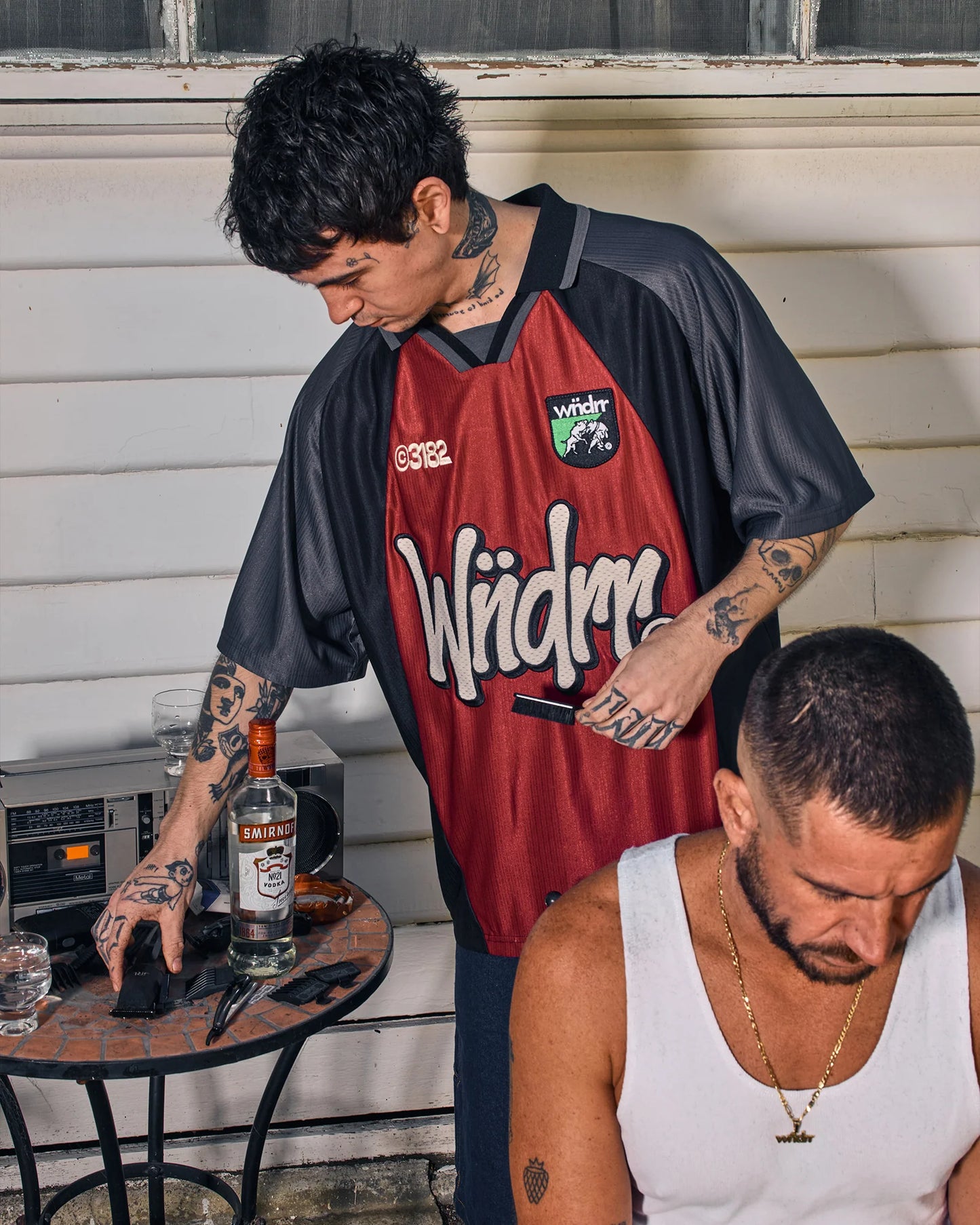 Wndrr Kickoff Football Jersey - Black/Red
