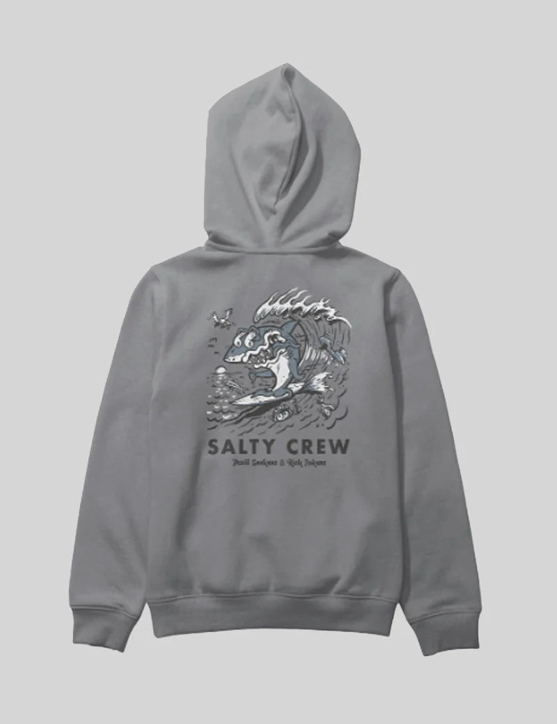 Youth Surf Shark Fleece Hood - Shark Skin