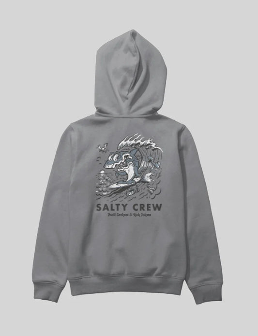 Youth Surf Shark Fleece Hood - Shark Skin