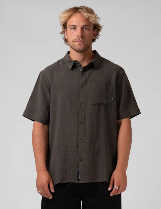 Linen Short - Dark Forrest