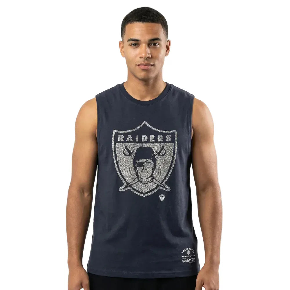 Oakland Raiders Team IP Muscle - Washed Black