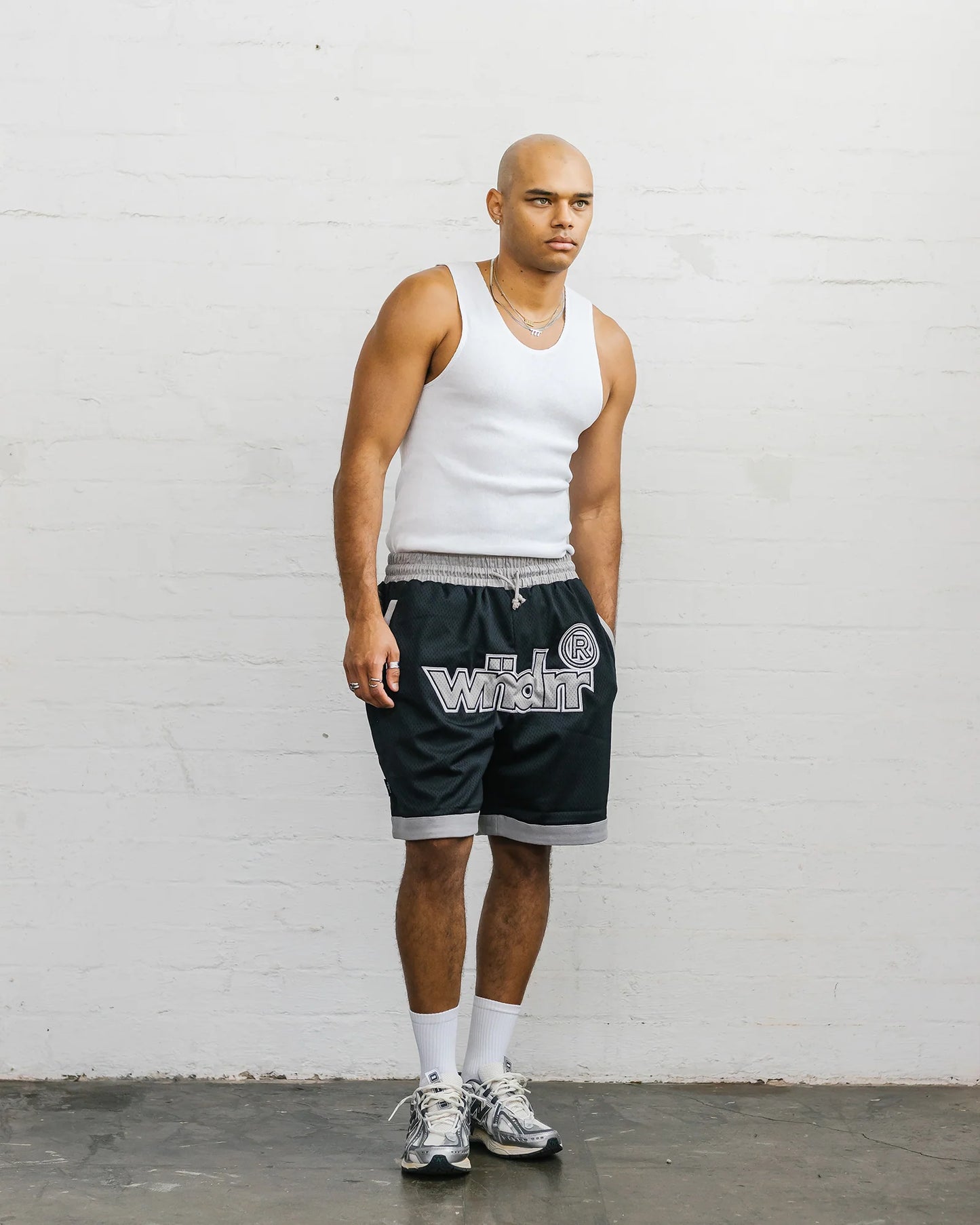 Wndrr Offcut Court Short - Black/Grey