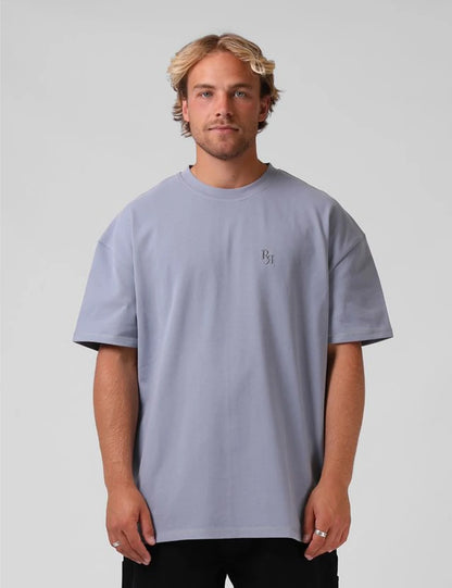 Sanded OS Tee - Dusty Blue
