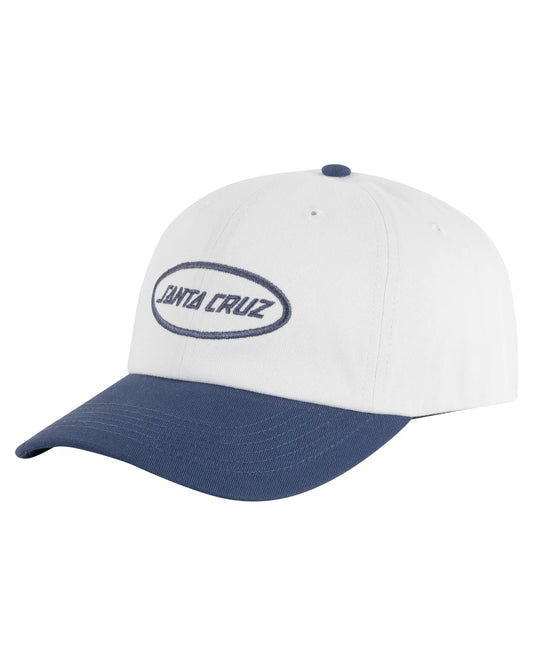 Slam Oval Strip Dad Stapback Cap - White