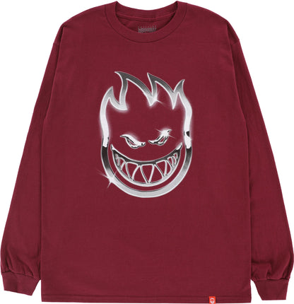 Spitfire Chrome Bighead L/S Tee - Maron