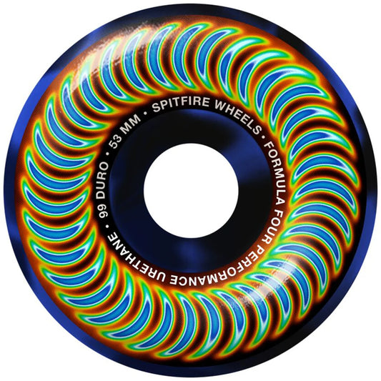Spitfire F499 Radioactive Classic Wheel - Black/Blue Swirl