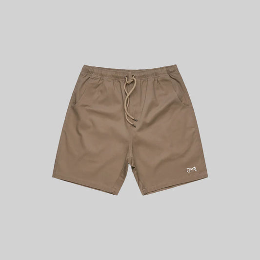 Crate Scripted Stamp Walk Shorts - Tan