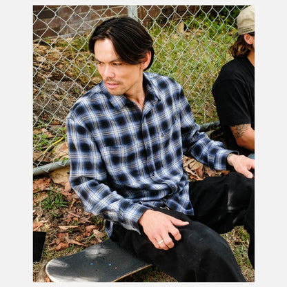 Psycho flannel - Light Navy