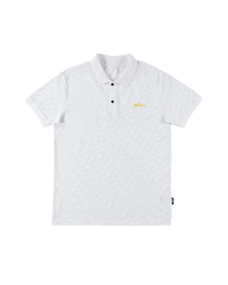 Fairlane Polo Top - White/Grey