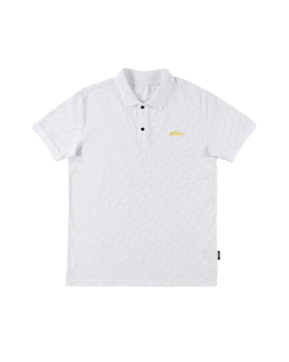 Fairlane Polo Top - White/Grey