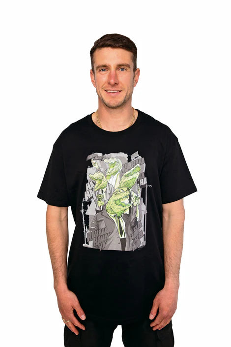 Dcypher Apparel REPTILIAN OVERLORDS S/S T-SHIRT - BLACK