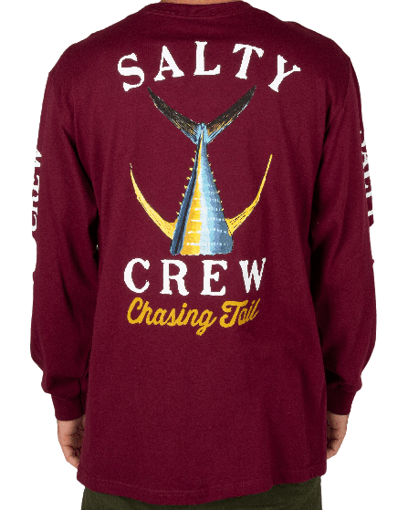 Salty Crew Tailed L/S Tee - Burgundy