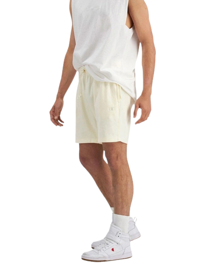 Reverse Weave Terry Relaxed Shorts in Chalk White