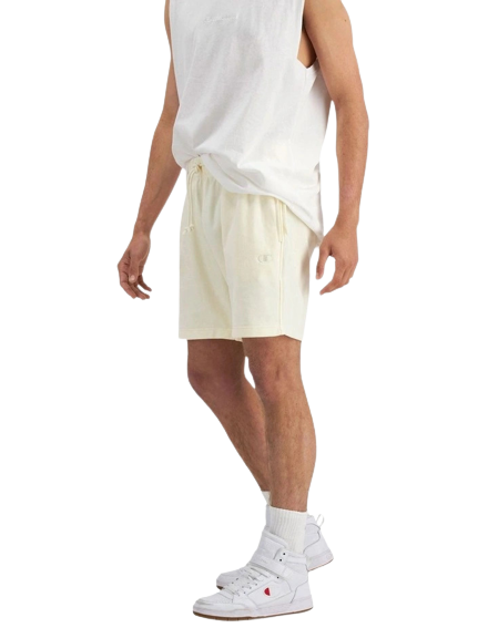 Reverse Weave Terry Relaxed Shorts in Chalk White