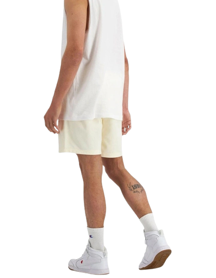 Reverse Weave Terry Relaxed Shorts in Chalk White