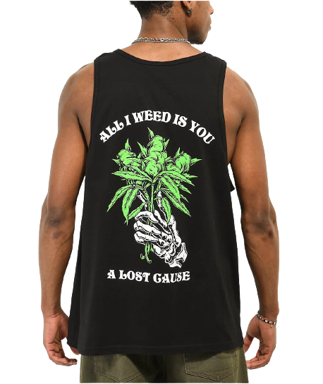 All I Weed V2 Tank A Lost Cause - Black