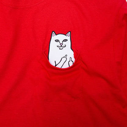 RipnDip Lord Nermal Pocket Long Sleeve - Cherry Red