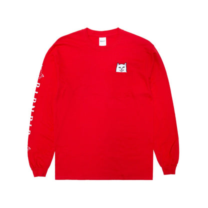 RipnDip Lord Nermal Pocket Long Sleeve - Cherry Red