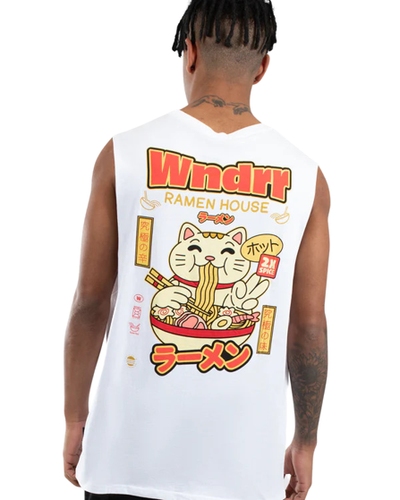 Wndrr Ramen Muscle Top - White